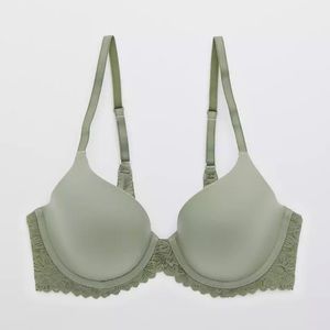 NWOT Aerie Real Sunnie Full Coverage Lightly Lined Blossom Lace Bra 34C